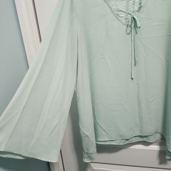 Zac & Rachel mint green top, sz XL - Picture 3 of 6